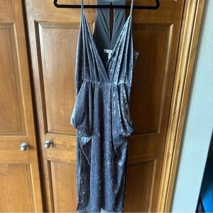 BCBGeneration Gray Velvet Gown